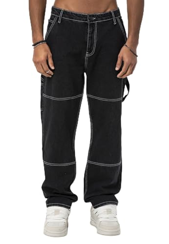 Redbridge Jeans im angesagten Cargo Design Weit Geschnitten Baggy Schwarz W34-L32 von Redbridge