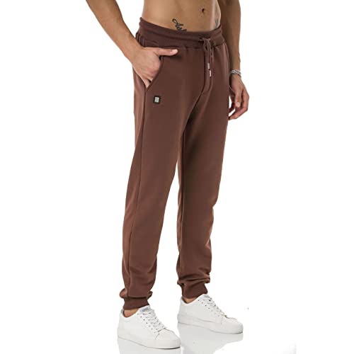 Redbridge Jogging-Hose für Herren Jogger Sweat-Pants Freizeithose Basic Braun L von Redbridge