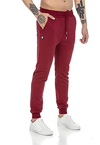 Redbridge Premium Jogginghose Bequeme Sweatpants mit Kordelzug Freizeit und Sporthose Dunkelrot XXL von Redbridge