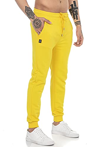 Redbridge Premium Jogginghose Bequeme Sweatpants mit Kordelzug Freizeit und Sporthose Gelb XXL von Redbridge