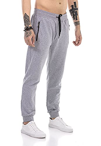 Redbridge Jogging-Hose für Herren Jogger Sweat-Pants Freizeithose Basic Grau XL von Redbridge