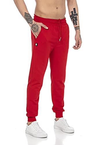 Redbridge Jogging-Hose für Herren Jogger Sweat-Pants Freizeithose Basic Rot M von Redbridge