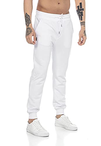 Redbridge Jogging-Hose für Herren Jogger Sweat-Pants Freizeithose Basic Weiß L von Redbridge