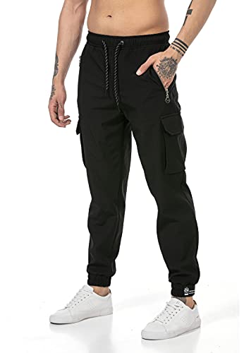 Redbridge Jogging-Hose für Herren Jogger Sweat-Pants Freizeithose Cargo Schwarz XL von Redbridge