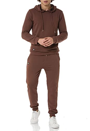 Redbridge Jogginganzug für Herren Jogger-Set Trainingsanzug Sweat Basic Braun L von Redbridge