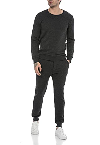 Redbridge Jogginganzug für Herren Jogger-Set Trainingsanzug Sweat Basic Dunkelgrau XXL von Redbridge