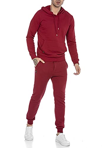 Redbridge Jogginganzug für Herren Jogger-Set Trainingsanzug Sweat Basic Dunkelrot M von Redbridge