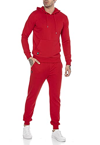 Redbridge Jogginganzug für Herren Jogger-Set Trainingsanzug Sweat Basic Rot L von Redbridge