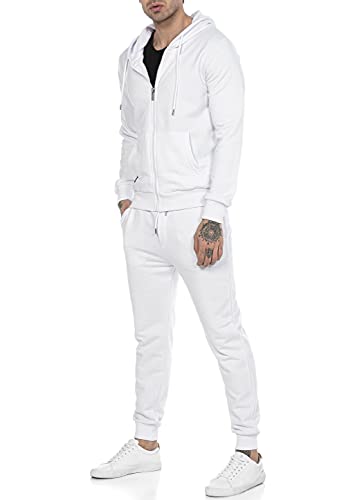 Redbridge Jogginganzug für Herren Jogger-Set Trainingsanzug Sweat Basic Weiß L von Redbridge