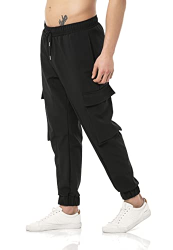 Redbridge Jogginghose Herren Cargo Jogger Hose Freizeithose Schwarz XL von Redbridge