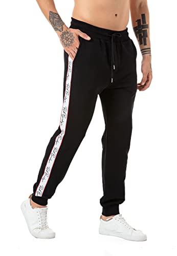 Redbridge Jogginghose Sweatpants mit seitlichem Streifen schwarz Gr L von Redbridge