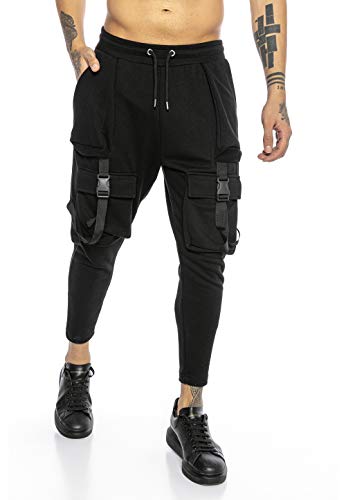 Redbridge Jogginghose für Herren Sweatpants Jogger Cargo Look Slim Fit Schwarz XL von Redbridge