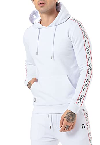 Redbridge Kapuzenpullover mit Streifen Hoodie Sweatshirt Weiß Gr XXL von Redbridge