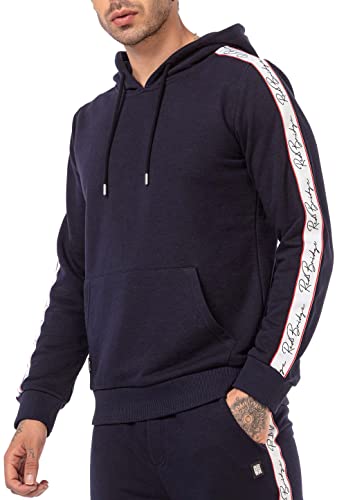 Redbridge Kapuzenpullover mit Streifen Hoodie Sweatshirt dunkelblau Gr XXL von Redbridge