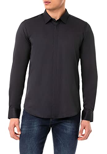 Redbridge Klassisches Hemd Elegant Casual Basic Langarm Premium Qualität Schwarz S von Redbridge