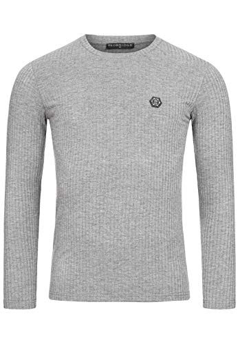 Redbridge Longsleeve für Herren Gerippter Pullover Slim Fit Grau XXL von Redbridge