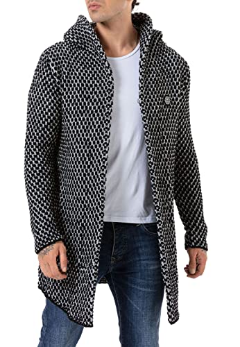 Redbridge Mantel Herren Cardigan Lange Strick-Jacke Schwarz L von Redbridge