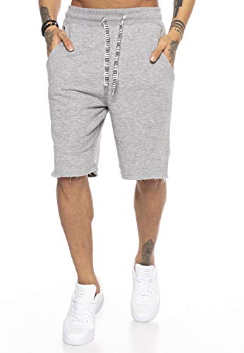Redbridge Premium Shorts Sweatpants Kurze Hose Jogger Bequem Lässig Grau meliert S von Redbridge