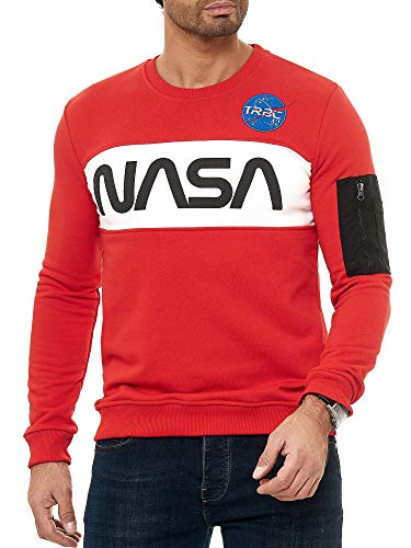 Redbridge Red Bridge Herren Sweatshirt Pullover NASA , M, Rot von Redbridge