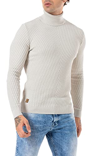 Redbridge Rollkragen Strickpullover mit Muster Stone L von Redbridge