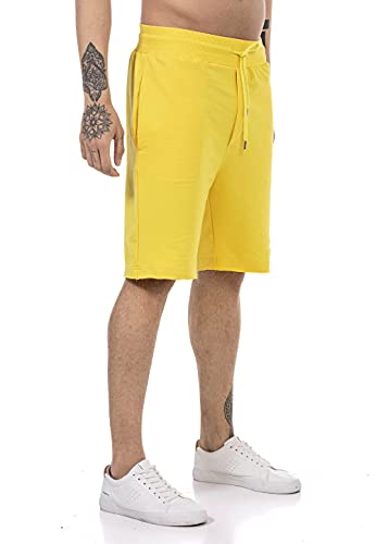 Redbridge Shorts für Herren Kurze Hose Sweat-Pants Sporthose Freizeithose Bermuda Capri Gelb L von Redbridge