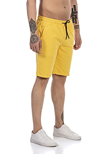 Redbridge Shorts für Herren Kurze Hose Sweat-Pants Sporthose Freizeithose Bermuda Capri Gelb M von Redbridge