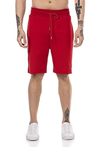 Redbridge Shorts für Herren Kurze Hose Sweat-Pants Sporthose Freizeithose Bermuda Capri Rot L von Redbridge