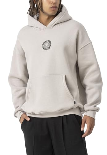 Redbridge - Spruce Herren Kapuzenpullover mit Mandala-Druck Hoodie Sweater Stone L von Redbridge