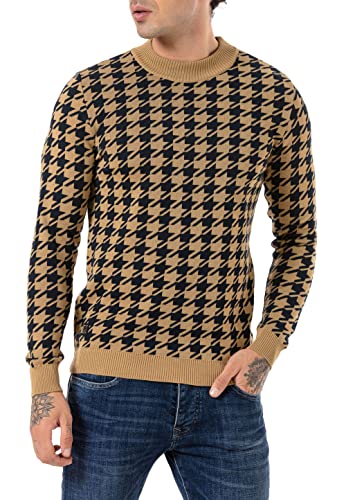 Redbridge Strickpullover Herren Sweater Rundhals Braun XXL von Redbridge