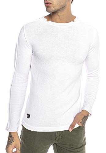 Redbridge Strickpullover für Herren Pullover Sweater Longsleeve Slim Fit Weiß XXL von Redbridge