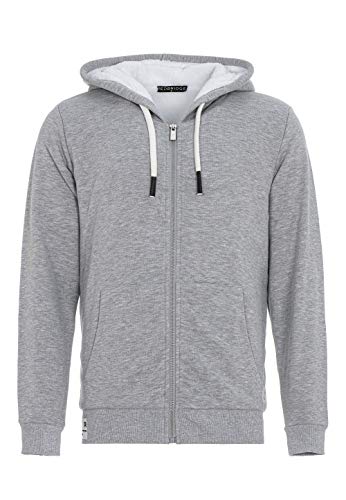 Redbridge Sweatjacke für Herren Kapuzenpullover Hoodie Teddyfell Gefüttert Grau M von Redbridge