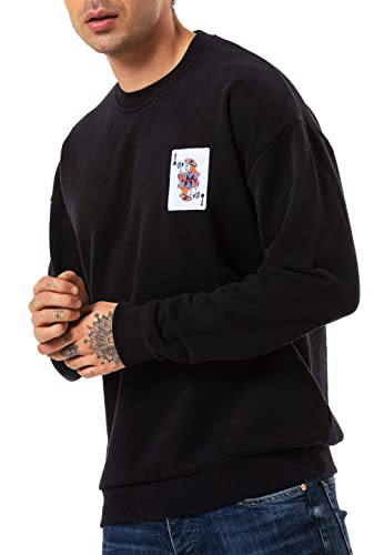 Redbridge Sweatshirt Pullover aufgestickte König Karte schwarz Gr XXL Redbridge Sweatshirt Pullover aufgestickte König Karte schwarz Gr XXL von Redbridge