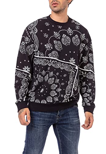 Redbridge Sweatshirt Rundhals Pullover Paisley Muster Schwarz L von Redbridge