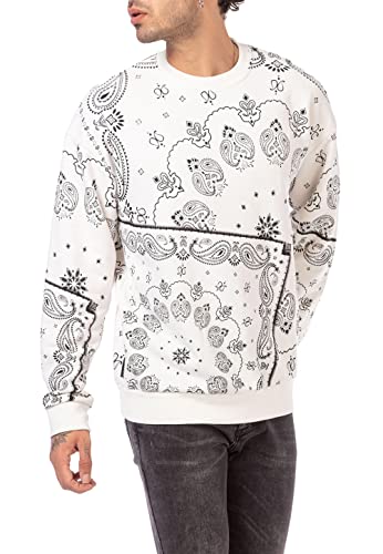 Redbridge Sweatshirt Rundhals Pullover Paisley Muster Weiß L von Redbridge