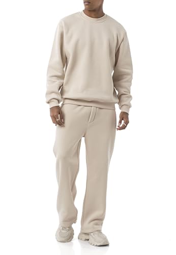 Redbridge Sweatsuit Zweiteiler – Bequemer Jogginganzug Set mit Sweatshirt & Hose – Loungewear Trainingsanzug für Freizeit & Alltag Beige L von Redbridge