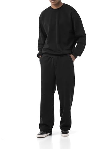 Redbridge Sweatsuit Zweiteiler – Bequemer Jogginganzug Set mit Sweatshirt & Hose – Loungewear Trainingsanzug für Freizeit & Alltag Schwarz L von Redbridge