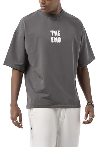 Redbridge by Maksim Unisex Oversized T-Shirt The End Backprint Rundhals Premium Dunkelgrau Gr.XL Redbridge by Maksim Unisex Oversized T-Shirt The End Backprint Rundhals Premium Dunkelgrau Gr.XL von Redbridge