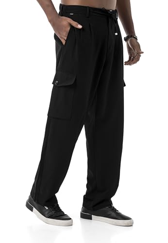 Redbridge by Spruce - Cargo Hose, weit geschnitten, Freizeithose Schwarz M von Redbridge