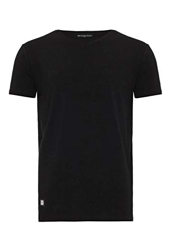 T-Shirt Herren mit V-Ausschnitt V-Neck Schwarz M von Redbridge