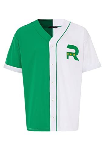 Two Tone Baseball Jersey T-Shirt Grün Weiß S von Redbridge