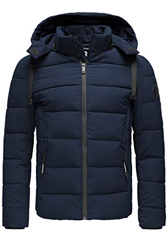 Winterjacke mit abnehmbarer Kapuze – Warm funktional und modern Blau S von Redbridge