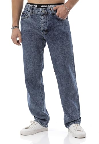 by Diga – Jeanshose – Gerade geschnittene Denim Hose im 5-Pocket-Style – Klassische Straight Fit Jeans aus Baumwolle für Freizeit & Alltag Dunkelblau W32 L32 von Redbridge