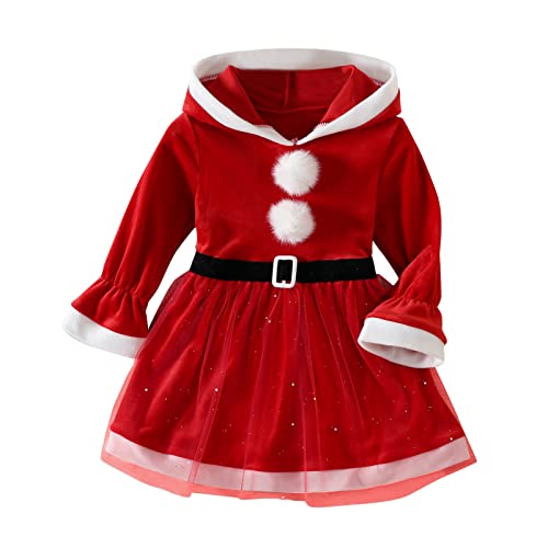 Reddomm Weihnachtskleid Kinder Mädchen Weihnachtskleid Kinder Mädchen Weihnachtskostüm Mädchen Schlafstrampler Weihnachten Kleid Mädchen Kinderkleidung Weihnachtskleider von Reddomm