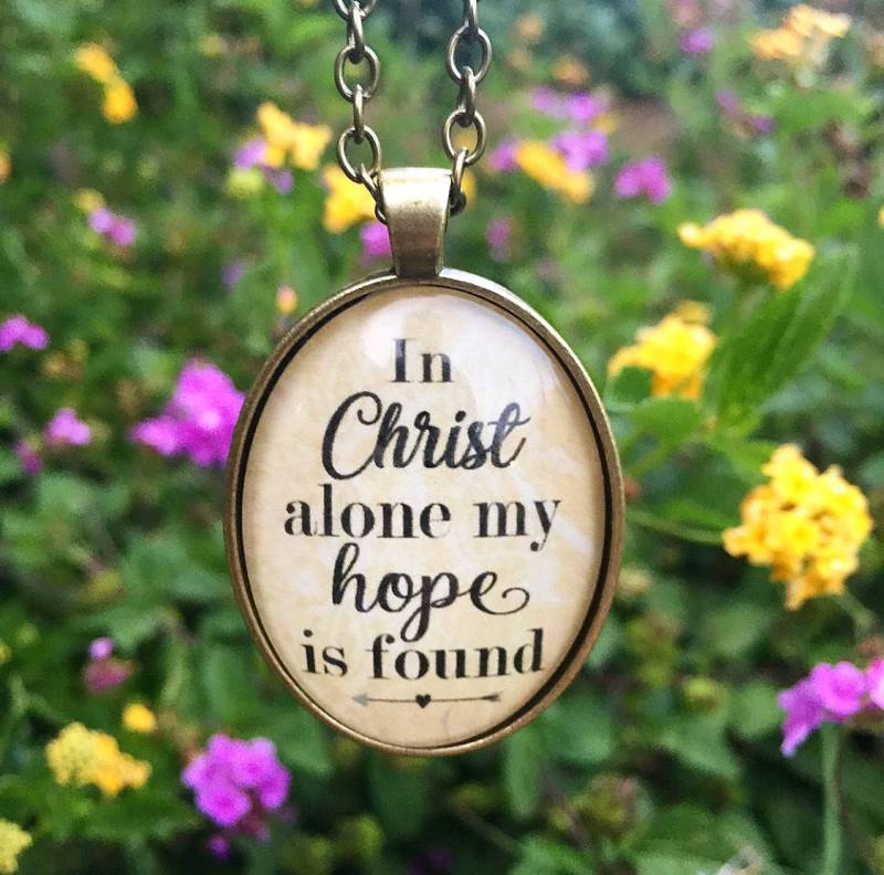 In Christus Allein Meine Hoffnung Gefunden Anhänger Halskette von RedeemedJewelry