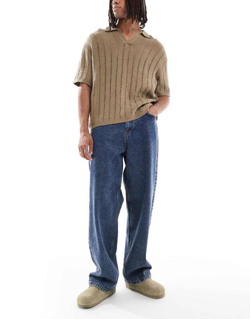 Redefined Rebel - Baggy Jeans in gewaschenem Blau von Redefined Rebel