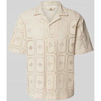 Redefined Rebel Boxy Fit Freizeithemd mit Lochmuster Modell 'ZANDER' in Offwhite, Größe XXL Redefined Rebel Boxy Fit Freizeithemd mit Lochmuster Modell 'ZANDER' in Offwhite, Größe XXL von Redefined Rebel