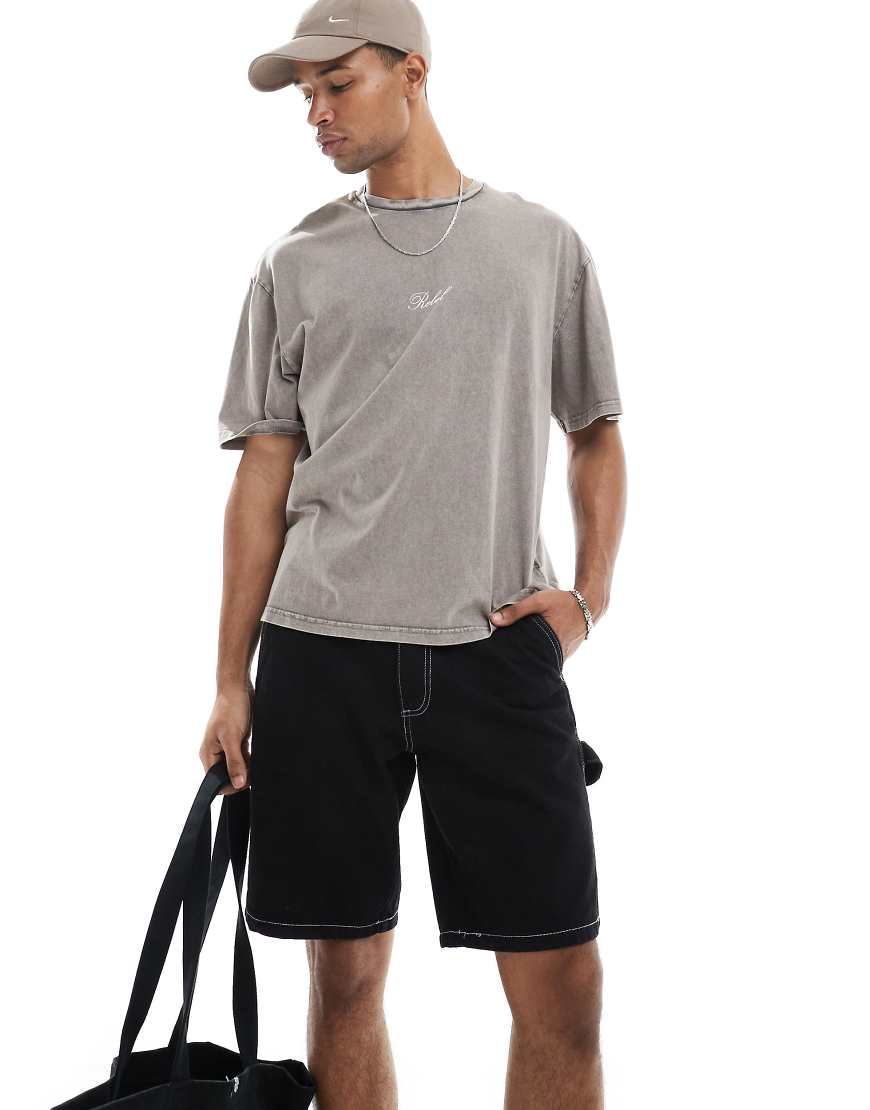 Redefined Rebel - Carpenter-Shorts in Schwarz mit kontrastierendem Einsatzdetail von Redefined Rebel