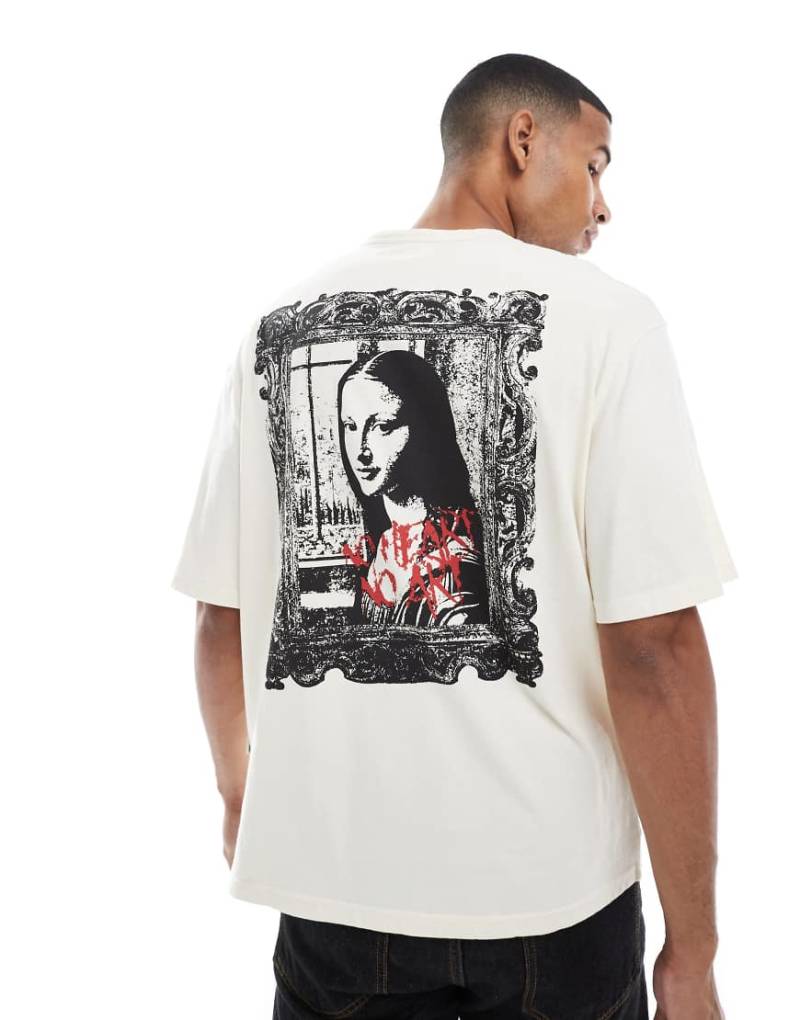 Redefined Rebel - Oversize-T-Shirt in Weiß mit Motiv auf dem Rücken von Redefined Rebel