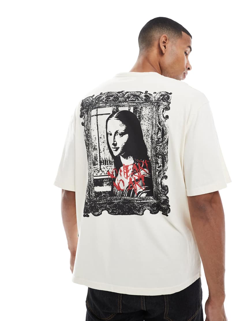 Redefined Rebel - Oversize-T-Shirt in Weiß mit Motiv auf dem Rücken Redefined Rebel - Oversize-T-Shirt in Weiß mit Motiv auf dem Rücken von Redefined Rebel