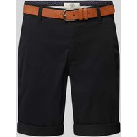 Redefined Rebel Regular Fit Bermudas mit Gürtel Modell 'MIKE' in Black, Größe L von Redefined Rebel